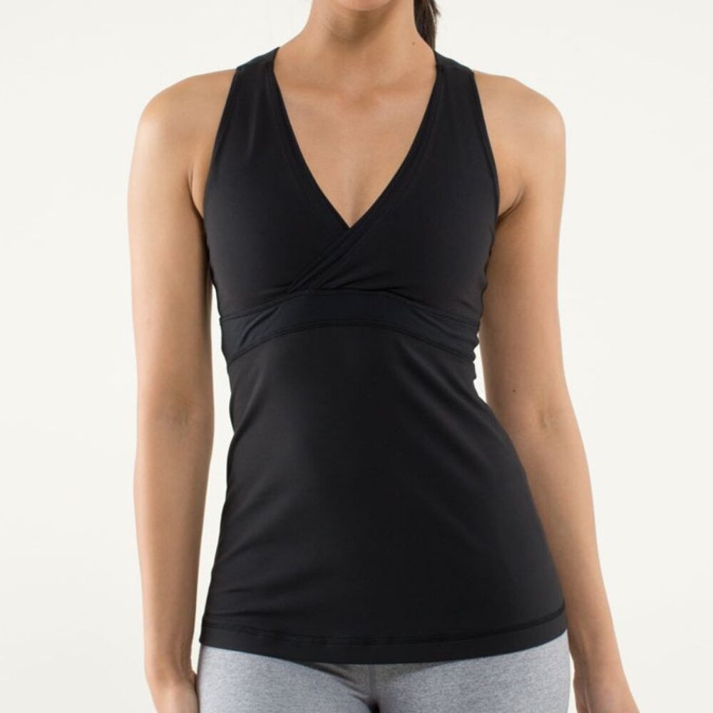 Lululemon Deep V DGrey Athletic Tank
